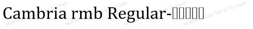 Cambria rmb Regular字体转换